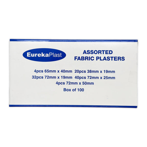 Assorted Fabric Plasters - Box of 100