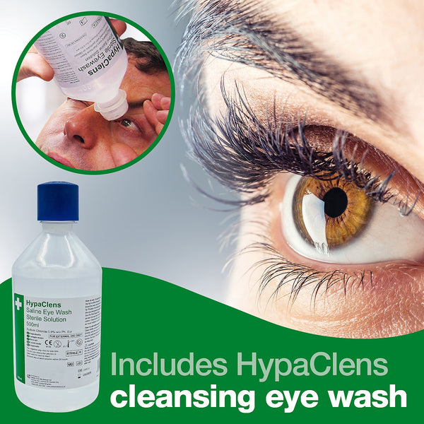Eyewash Kit With 2 x 500ml HypaClens Eyewash Bottles